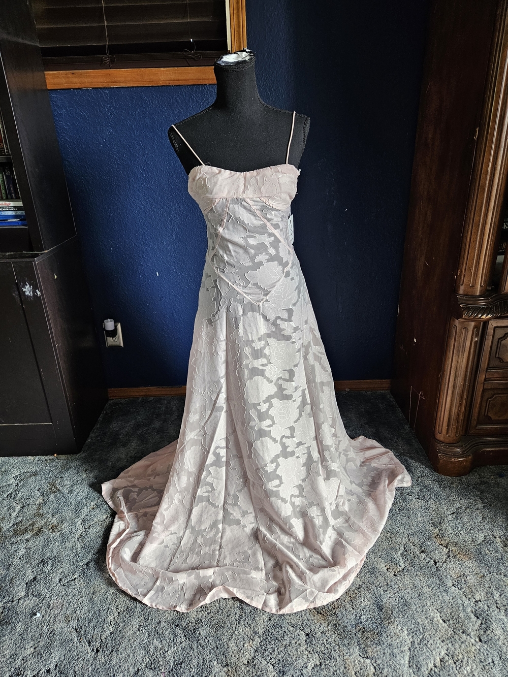 Showpo Pale Pink Floral Lace Maxi Dress size small nwt - Picture 3 of 9